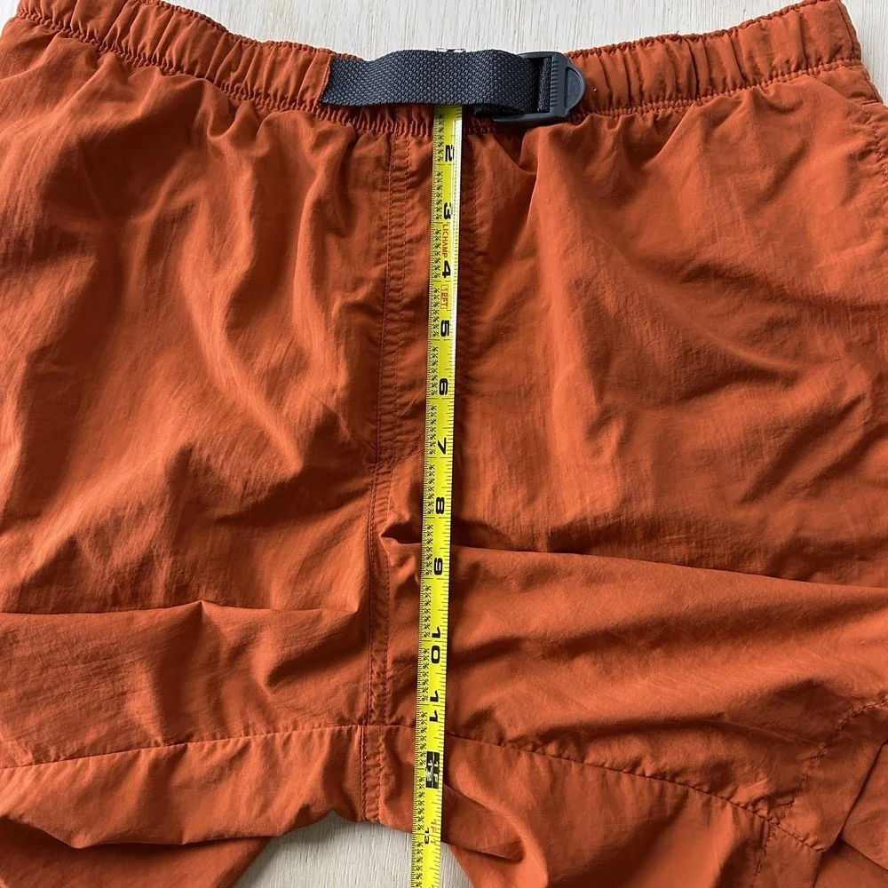 Columbia Swim Shorts Mens Small Orange Mesh Lined Belted Quick Dry Trunks Beach